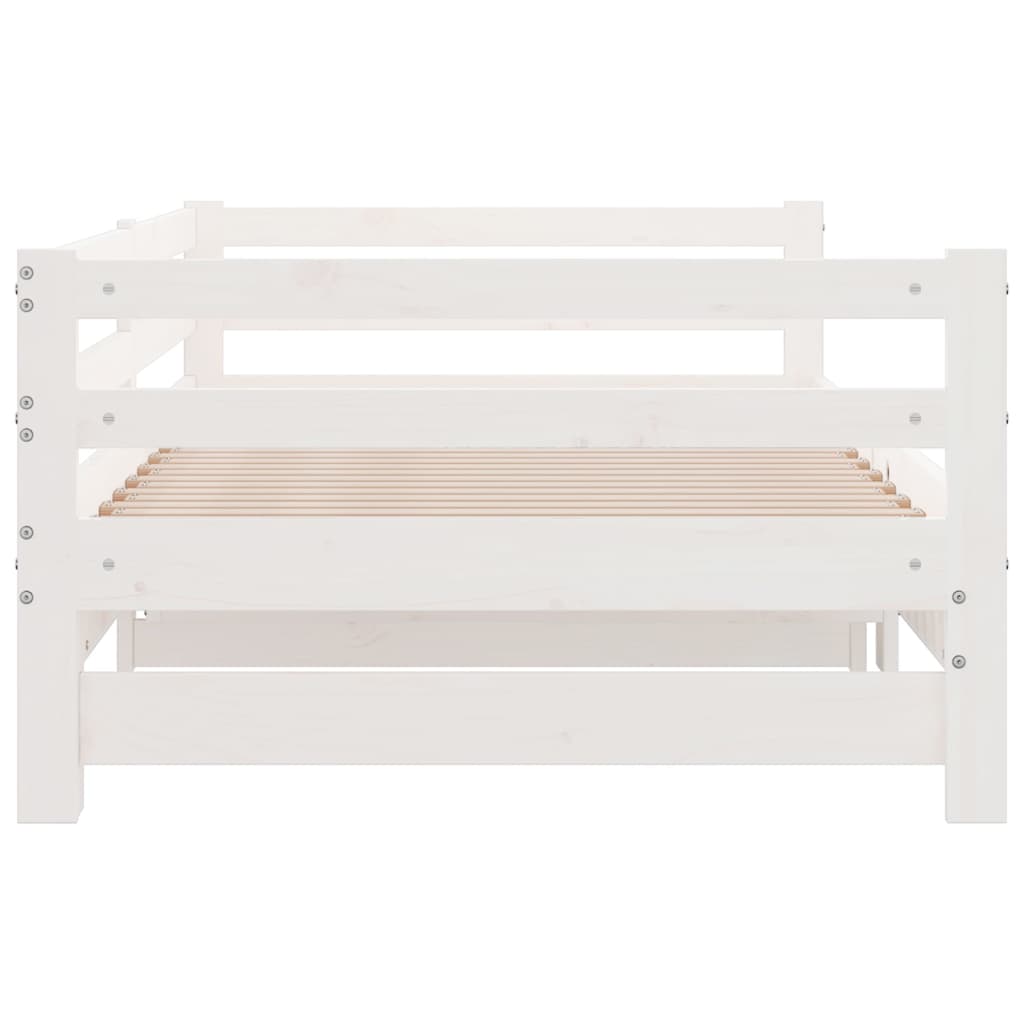 Uitschuifbare slaapbank zonder matras 90x190 cm wit is nu te koop bij PeponiXL, paradijselijk wonen!