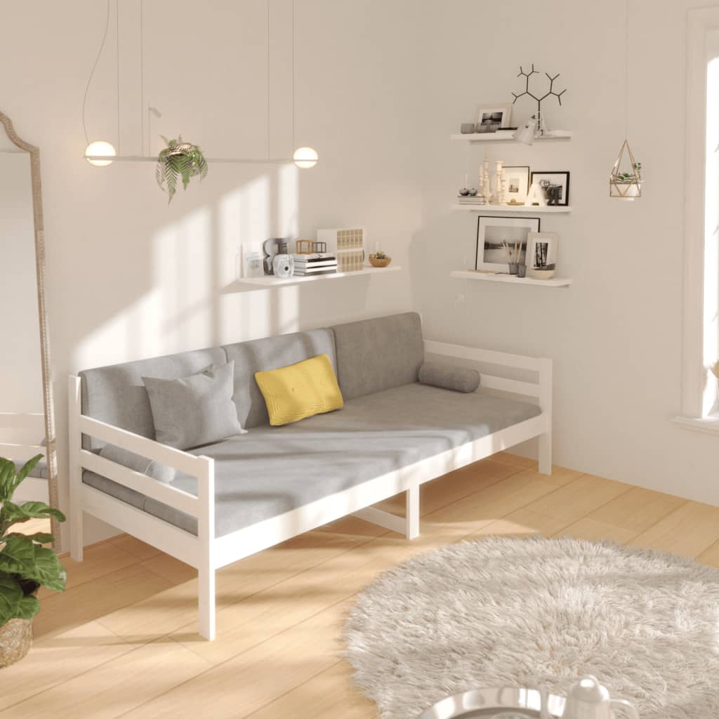Slaapbank zonder matras 80x200 cm massief grenenhout wit is nu te koop bij PeponiXL, paradijselijk wonen!