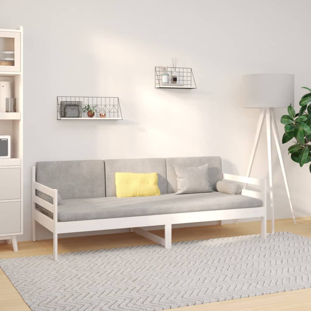 Slaapbank zonder matras 80x200 cm massief grenenhout wit is nu te koop bij PeponiXL, paradijselijk wonen!