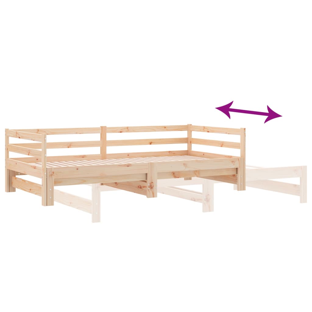 Uitschuifbare slaapbank zonder matras 80x200 cm is nu te koop bij PeponiXL, paradijselijk wonen!
