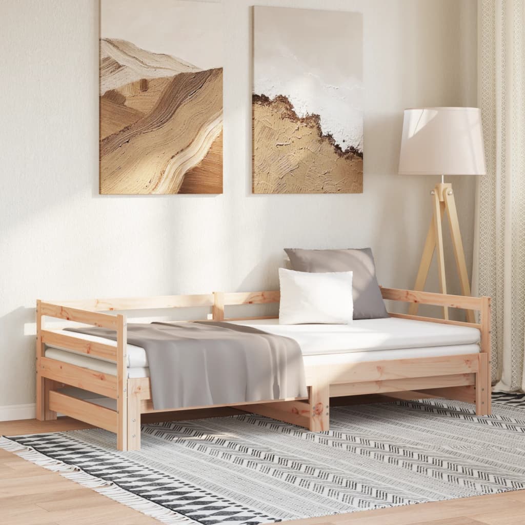 Uitschuifbare slaapbank zonder matras 80x200 cm is nu te koop bij PeponiXL, paradijselijk wonen!