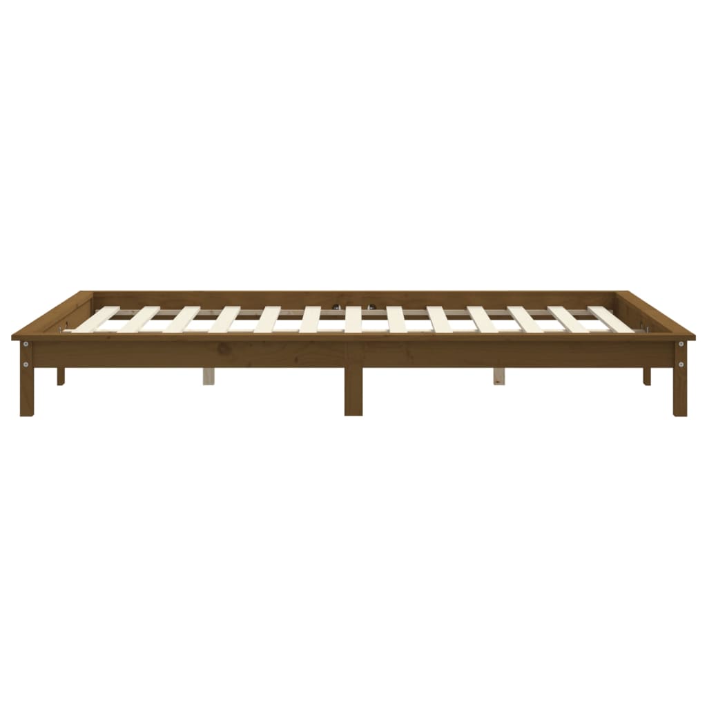 Bedframe massief grenenhout honingbruin 120x190 cm is nu te koop bij PeponiXL, paradijselijk wonen!