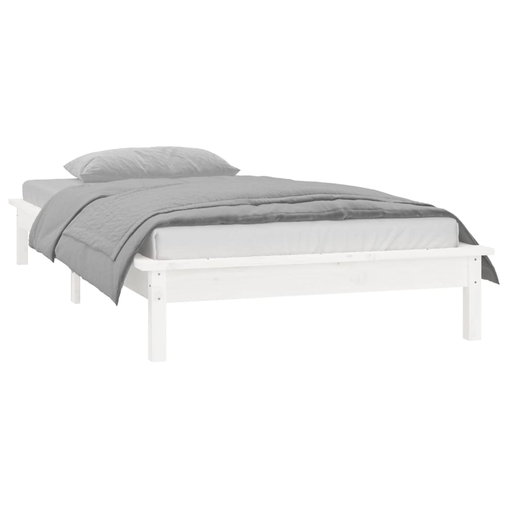 Bedframe LED massief hout 90x200 cm is nu te koop bij PeponiXL, paradijselijk wonen!