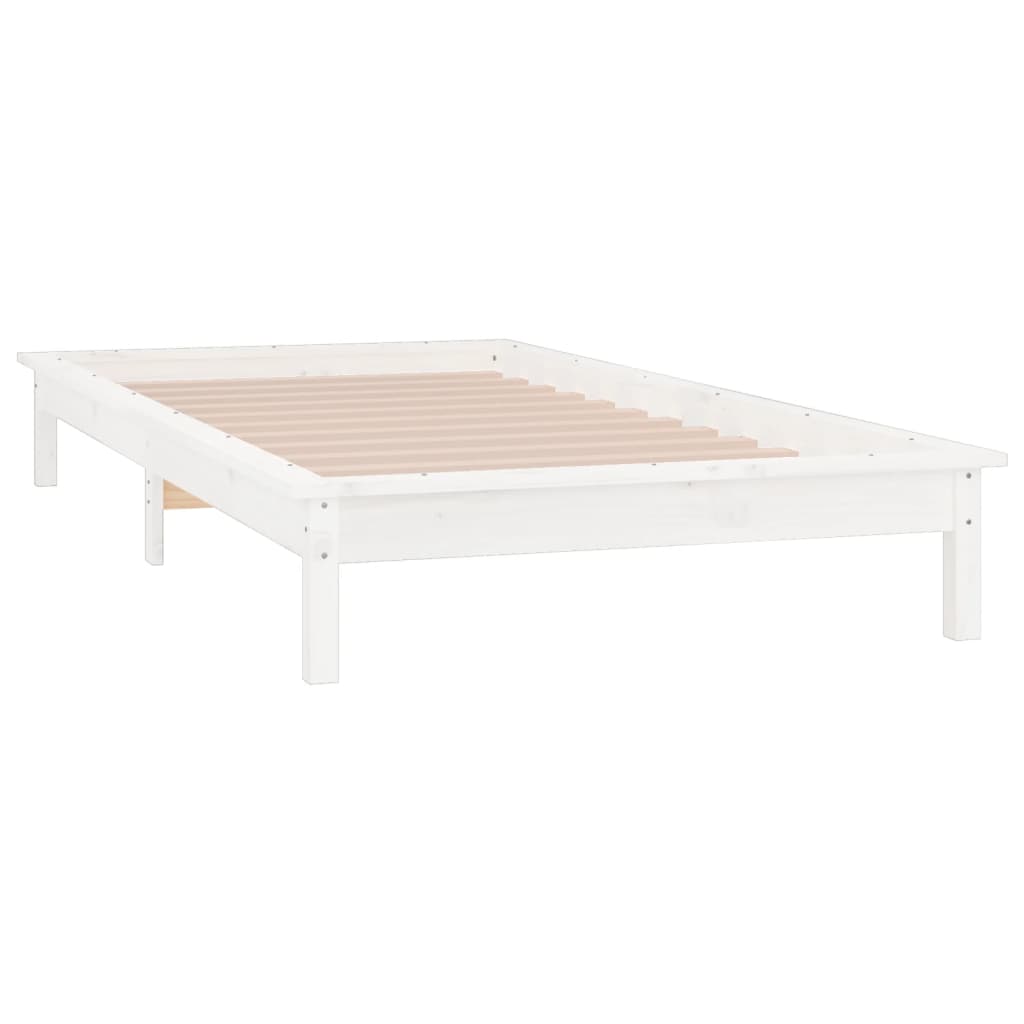 Bedframe LED massief hout 90x200 cm is nu te koop bij PeponiXL, paradijselijk wonen!