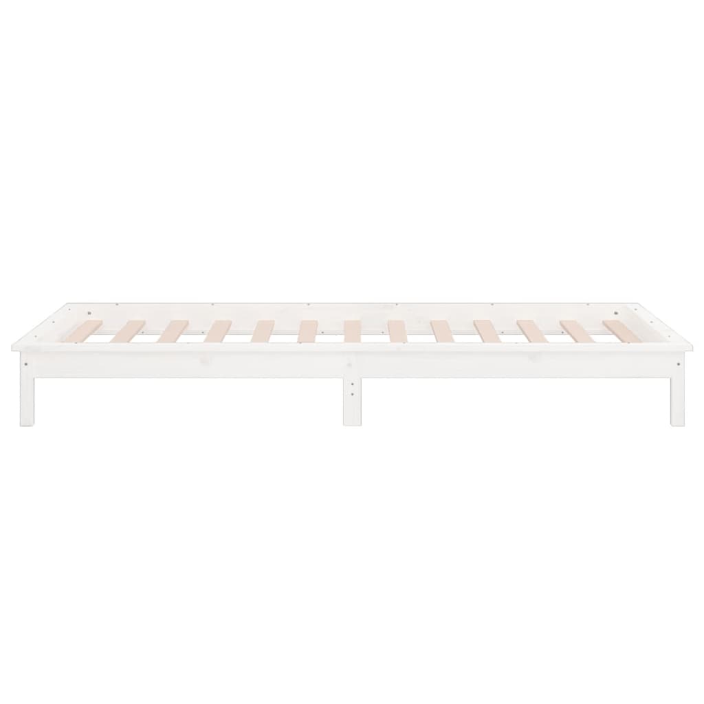 Bedframe LED massief hout 90x200 cm is nu te koop bij PeponiXL, paradijselijk wonen!