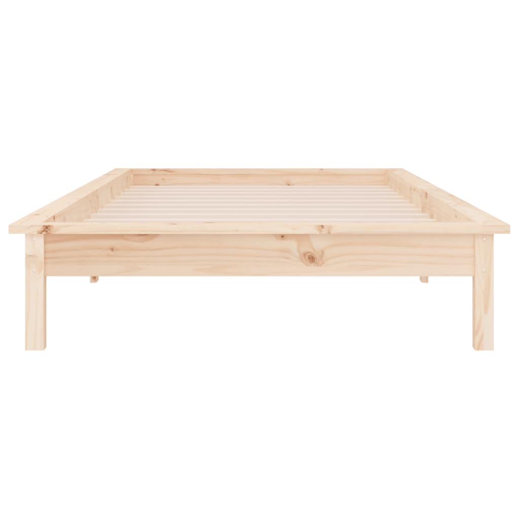 Bedframe LED massief hout 75x190 cm 2FT6 is nu te koop bij PeponiXL, paradijselijk wonen!