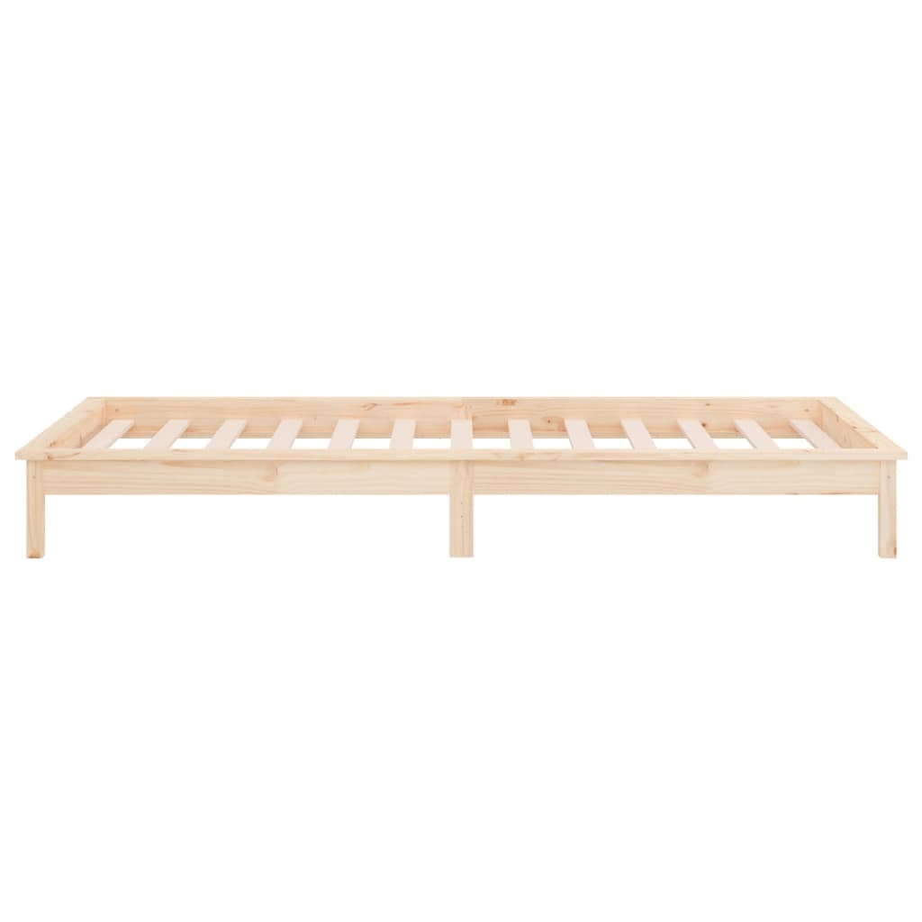 Bedframe LED massief hout 75x190 cm 2FT6 is nu te koop bij PeponiXL, paradijselijk wonen!
