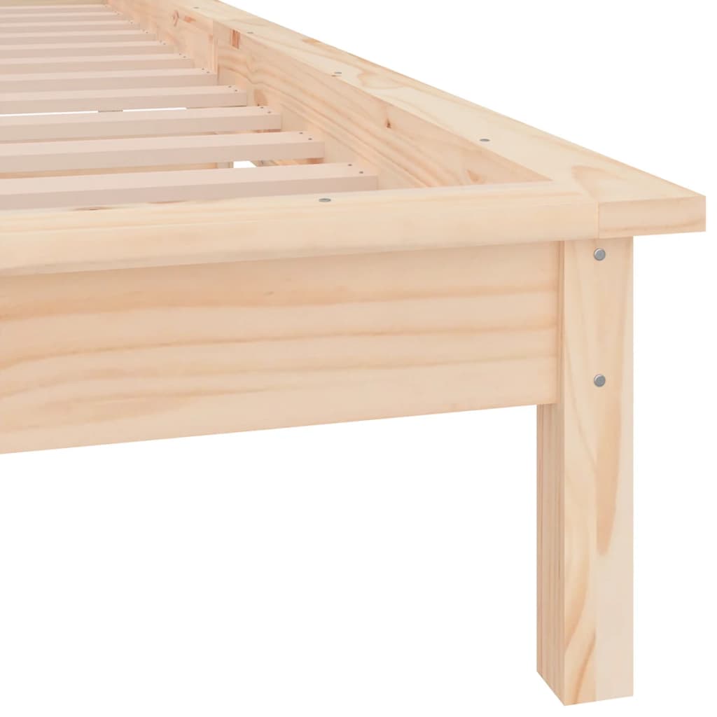 Bedframe LED massief hout 75x190 cm 2FT6 is nu te koop bij PeponiXL, paradijselijk wonen!