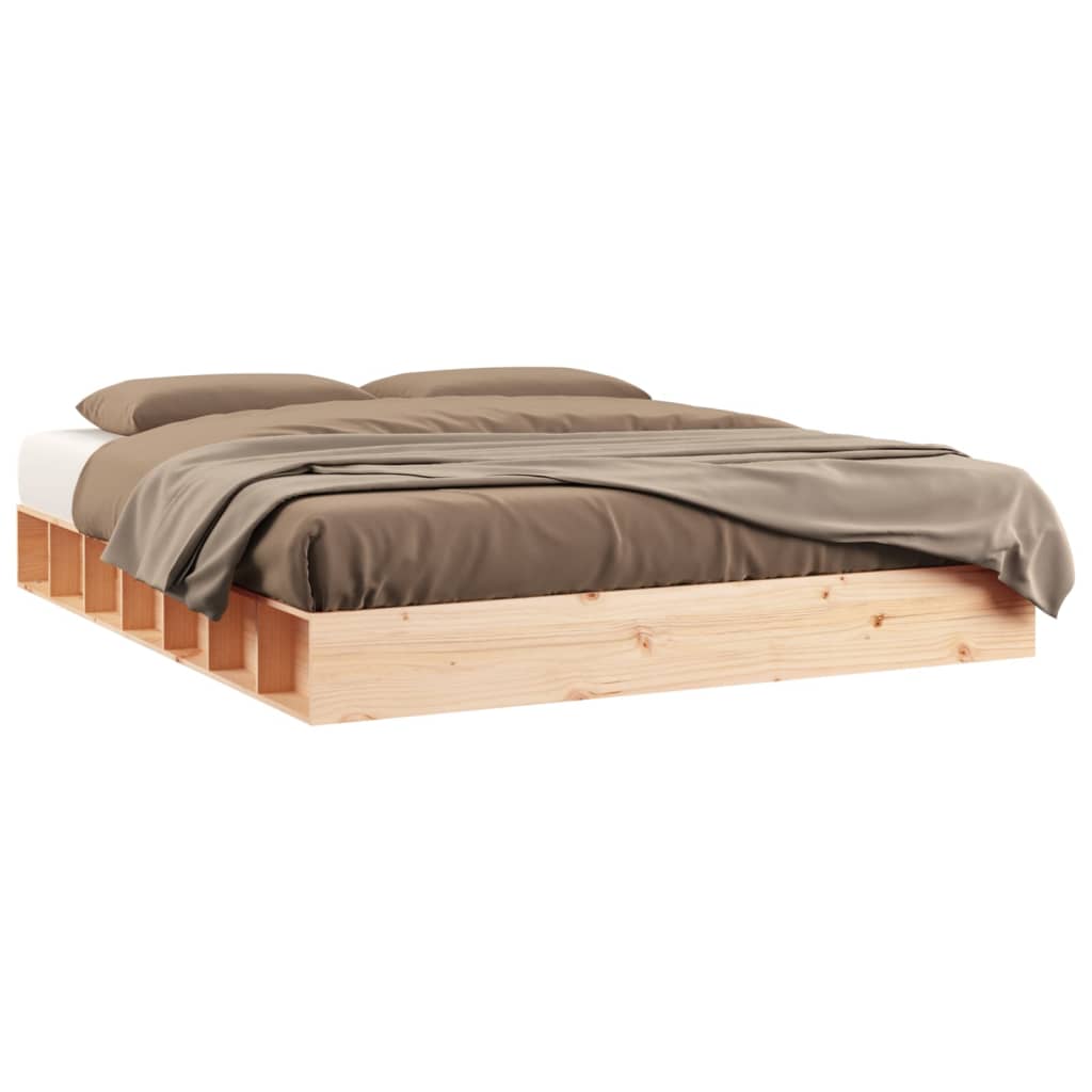 Bedframe massief hout 140x200 cm is nu te koop bij PeponiXL, paradijselijk wonen!