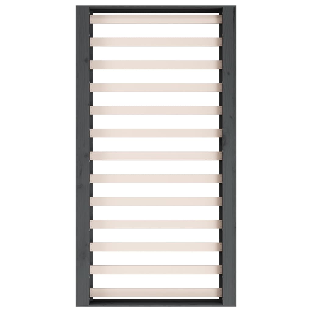 Bedframe massief hout grijs 135x190 cm is nu te koop bij PeponiXL, paradijselijk wonen!