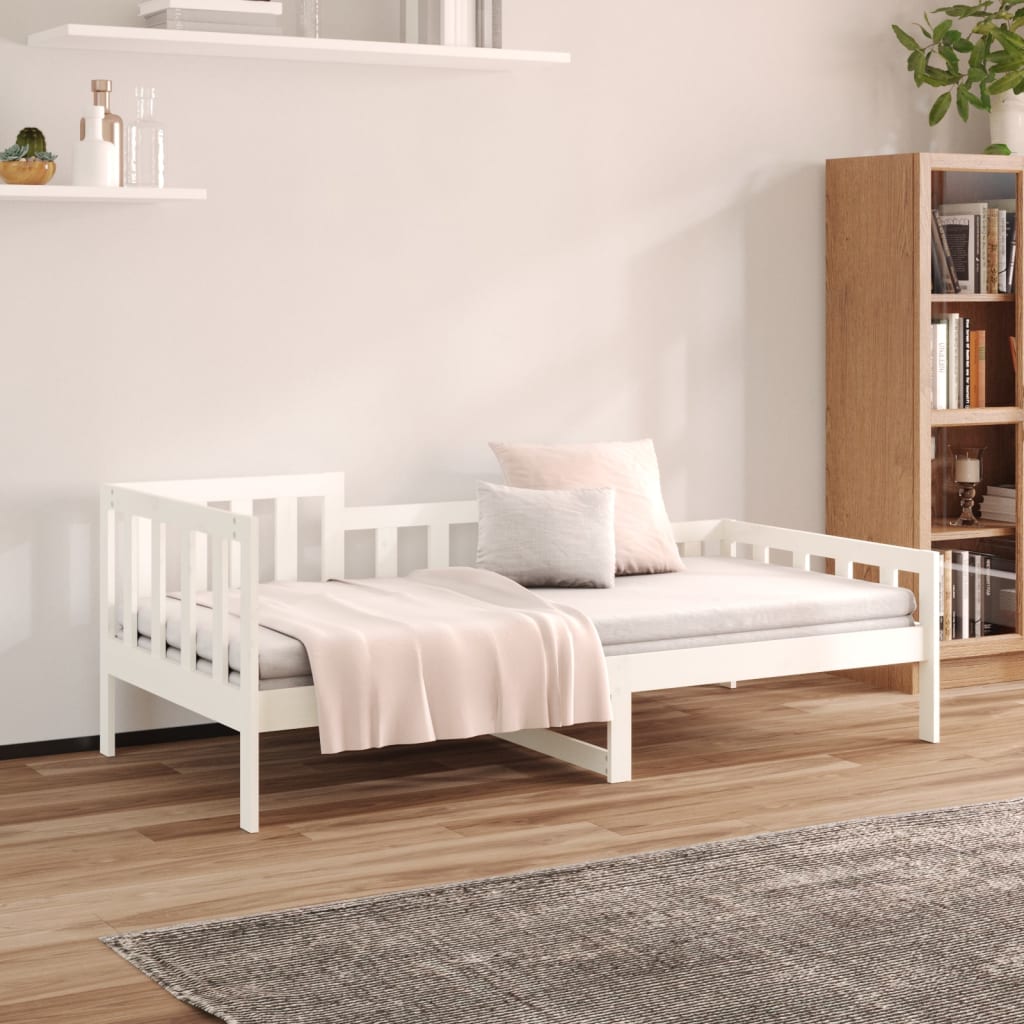 Slaapbank zonder matras 80x200 cm massief grenenhout wit is nu te koop bij PeponiXL, paradijselijk wonen!