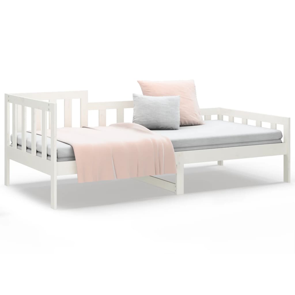 Slaapbank zonder matras 80x200 cm massief grenenhout wit is nu te koop bij PeponiXL, paradijselijk wonen!