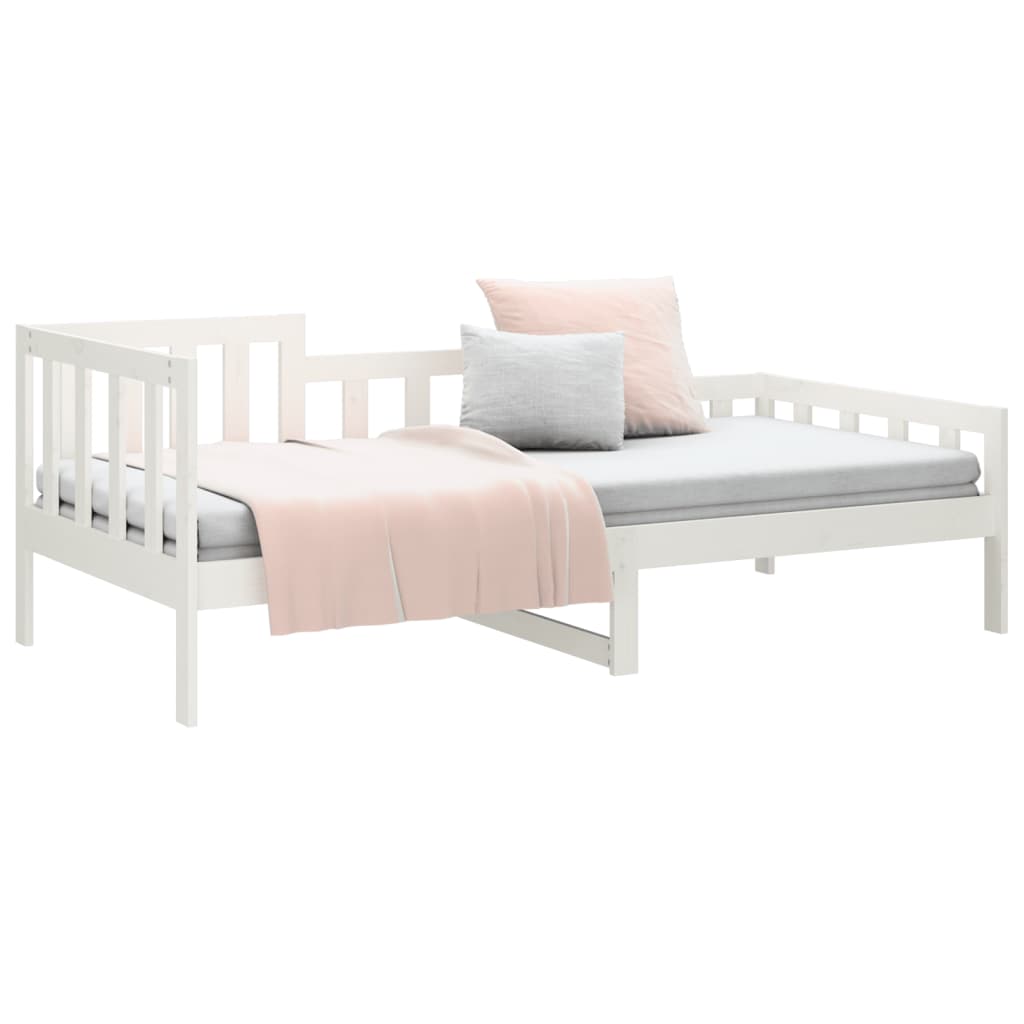 Slaapbank zonder matras 80x200 cm massief grenenhout wit is nu te koop bij PeponiXL, paradijselijk wonen!