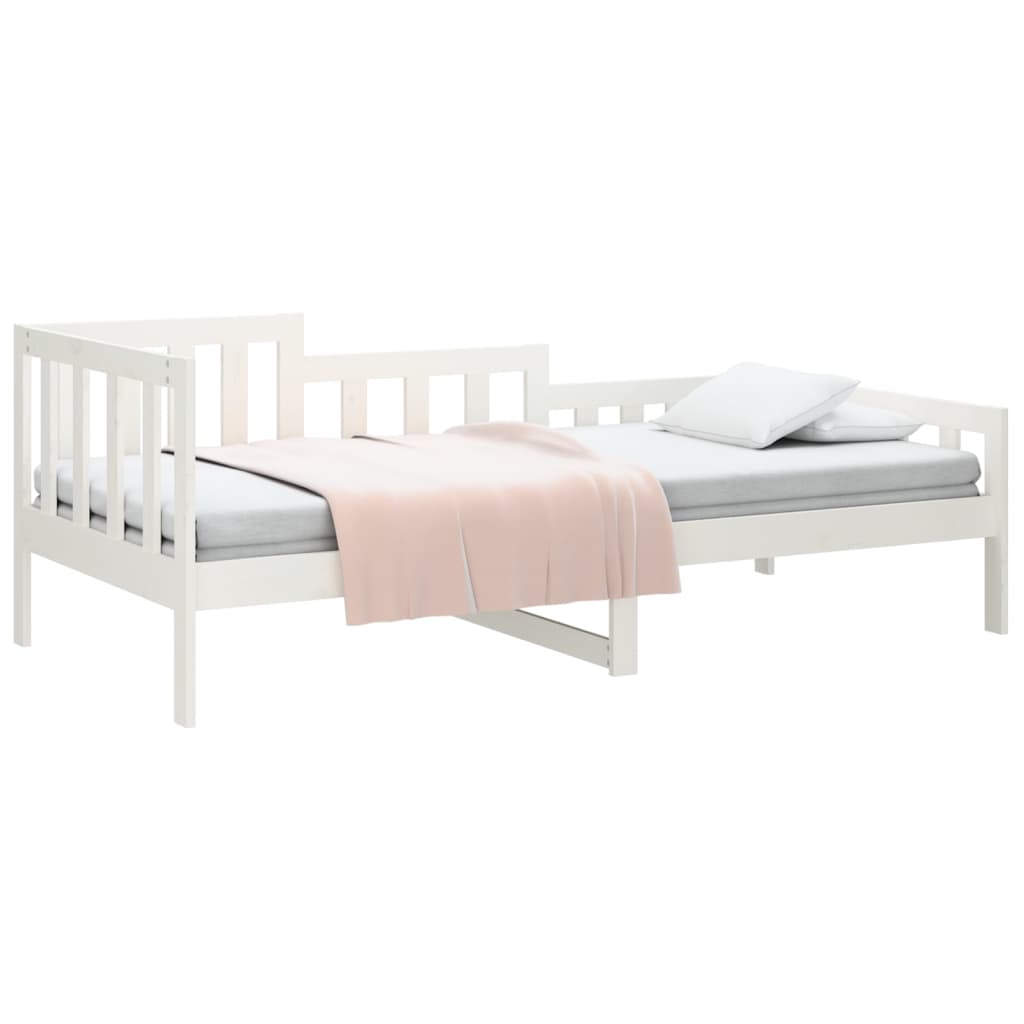 Slaapbank zonder matras 90x200 cm massief grenenhout wit is nu te koop bij PeponiXL, paradijselijk wonen!