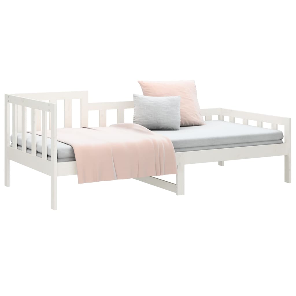 Slaapbank zonder matras 90x200 cm massief grenenhout wit is nu te koop bij PeponiXL, paradijselijk wonen!