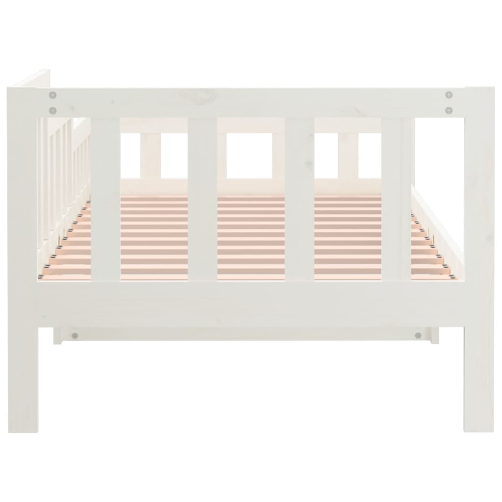 Slaapbank zonder matras 90x200 cm massief grenenhout wit is nu te koop bij PeponiXL, paradijselijk wonen!