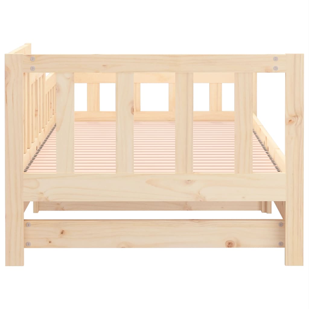 Slaapbank uitschuifbaar 2x(90x200) cm massief grenenhout