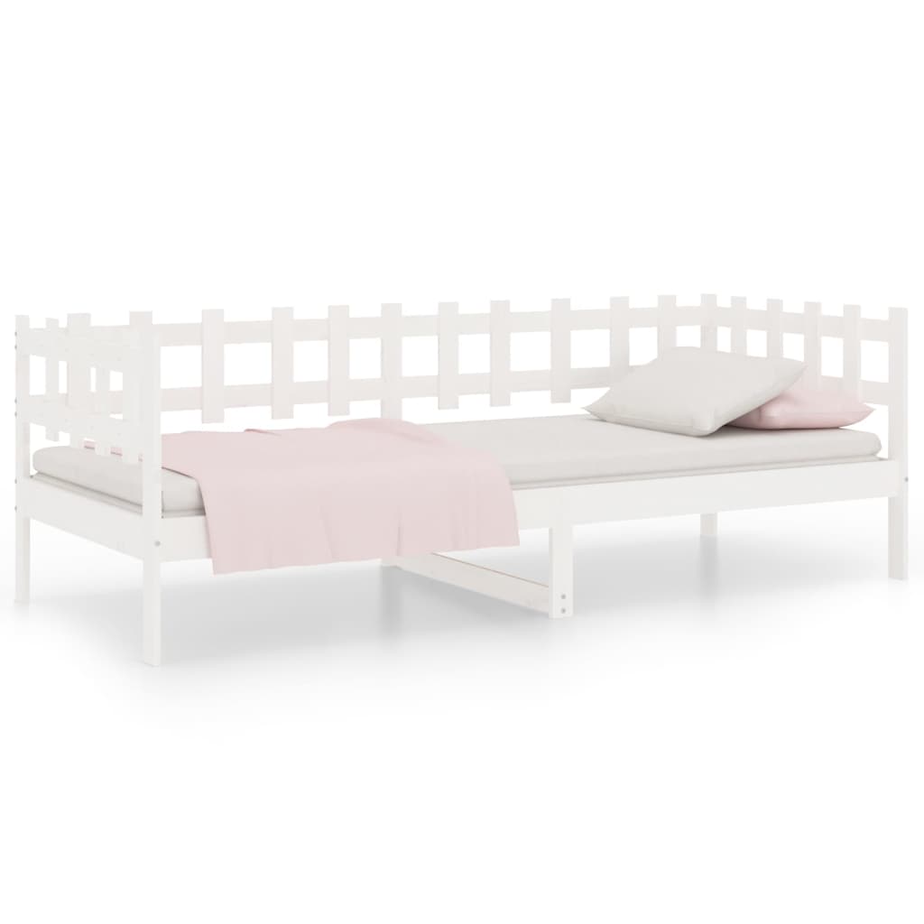 Slaapbank zonder matras 80x200 cm massief grenenhout wit is nu te koop bij PeponiXL, paradijselijk wonen!