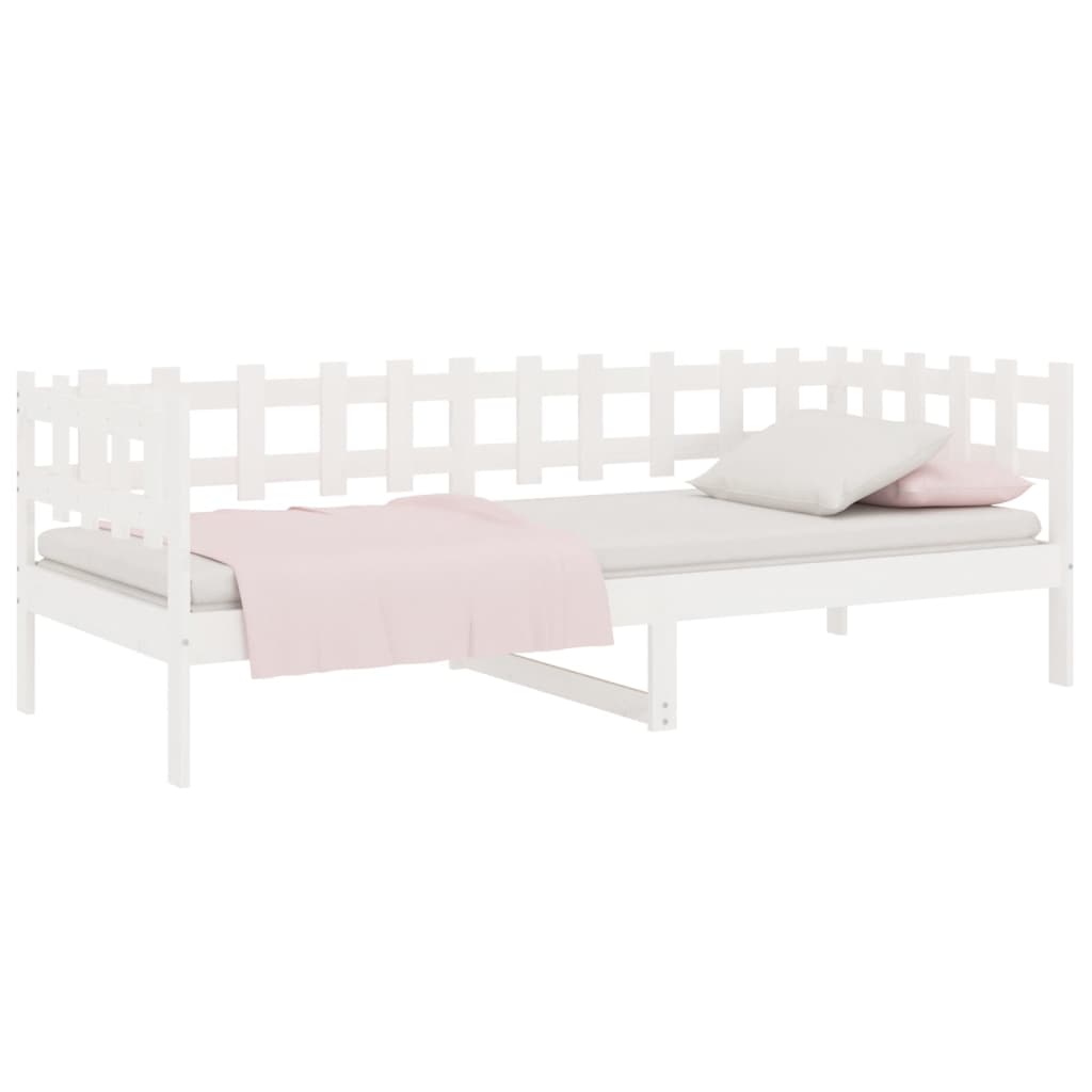 Slaapbank zonder matras 80x200 cm massief grenenhout wit is nu te koop bij PeponiXL, paradijselijk wonen!