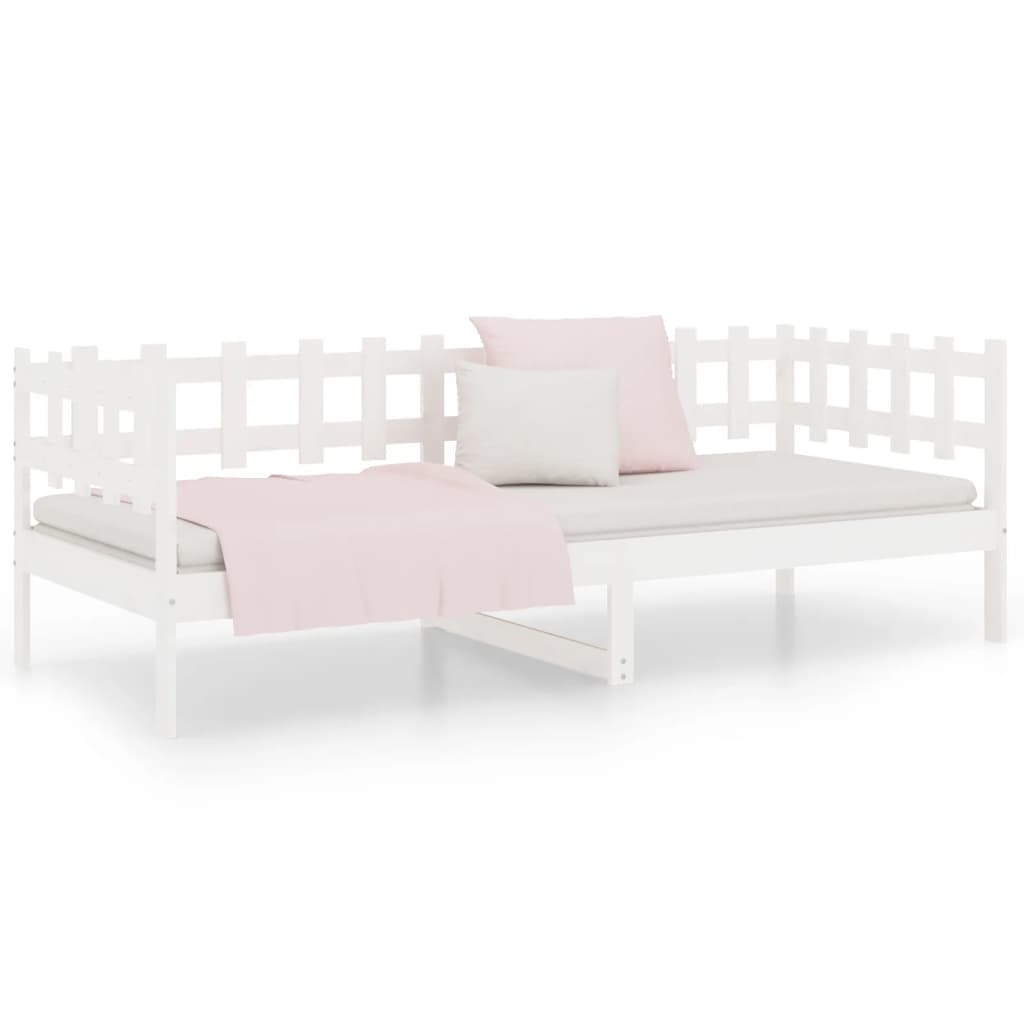 Slaapbank zonder matras 80x200 cm massief grenenhout wit is nu te koop bij PeponiXL, paradijselijk wonen!