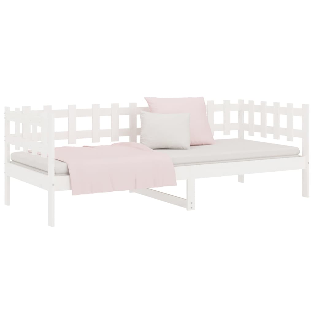 Slaapbank zonder matras 80x200 cm massief grenenhout wit is nu te koop bij PeponiXL, paradijselijk wonen!
