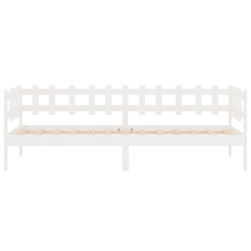 Slaapbank zonder matras 90x200 cm massief grenenhout wit is nu te koop bij PeponiXL, paradijselijk wonen!