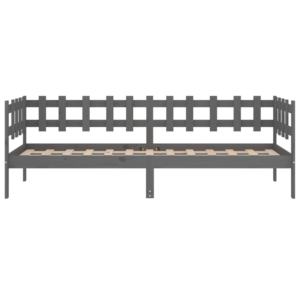 Slaapbank 90x200 cm massief grenenhout grijs is nu te koop bij PeponiXL, paradijselijk wonen!