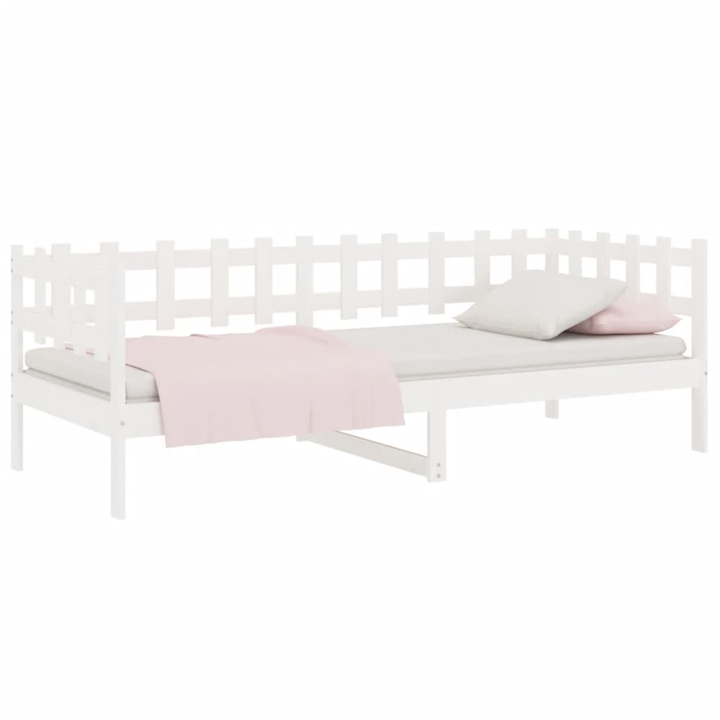 Slaapbank zonder matras 90x190 cm massief grenenhout wit is nu te koop bij PeponiXL, paradijselijk wonen!