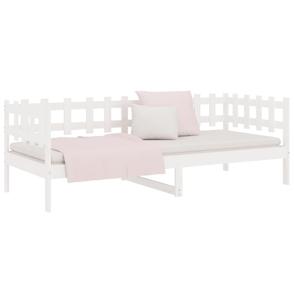Slaapbank zonder matras 90x190 cm massief grenenhout wit is nu te koop bij PeponiXL, paradijselijk wonen!