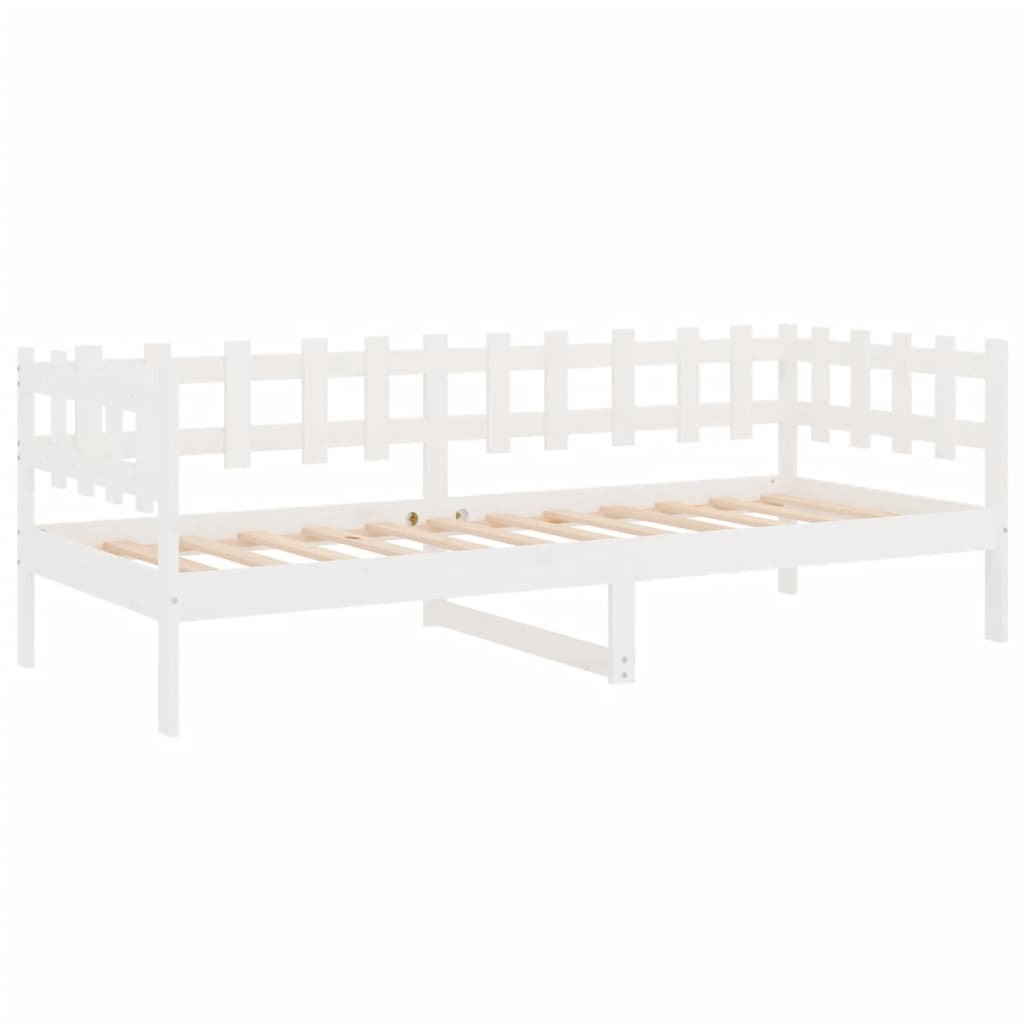 Slaapbank zonder matras 90x190 cm massief grenenhout wit is nu te koop bij PeponiXL, paradijselijk wonen!