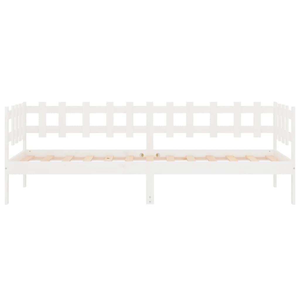 Slaapbank zonder matras 90x190 cm massief grenenhout wit is nu te koop bij PeponiXL, paradijselijk wonen!