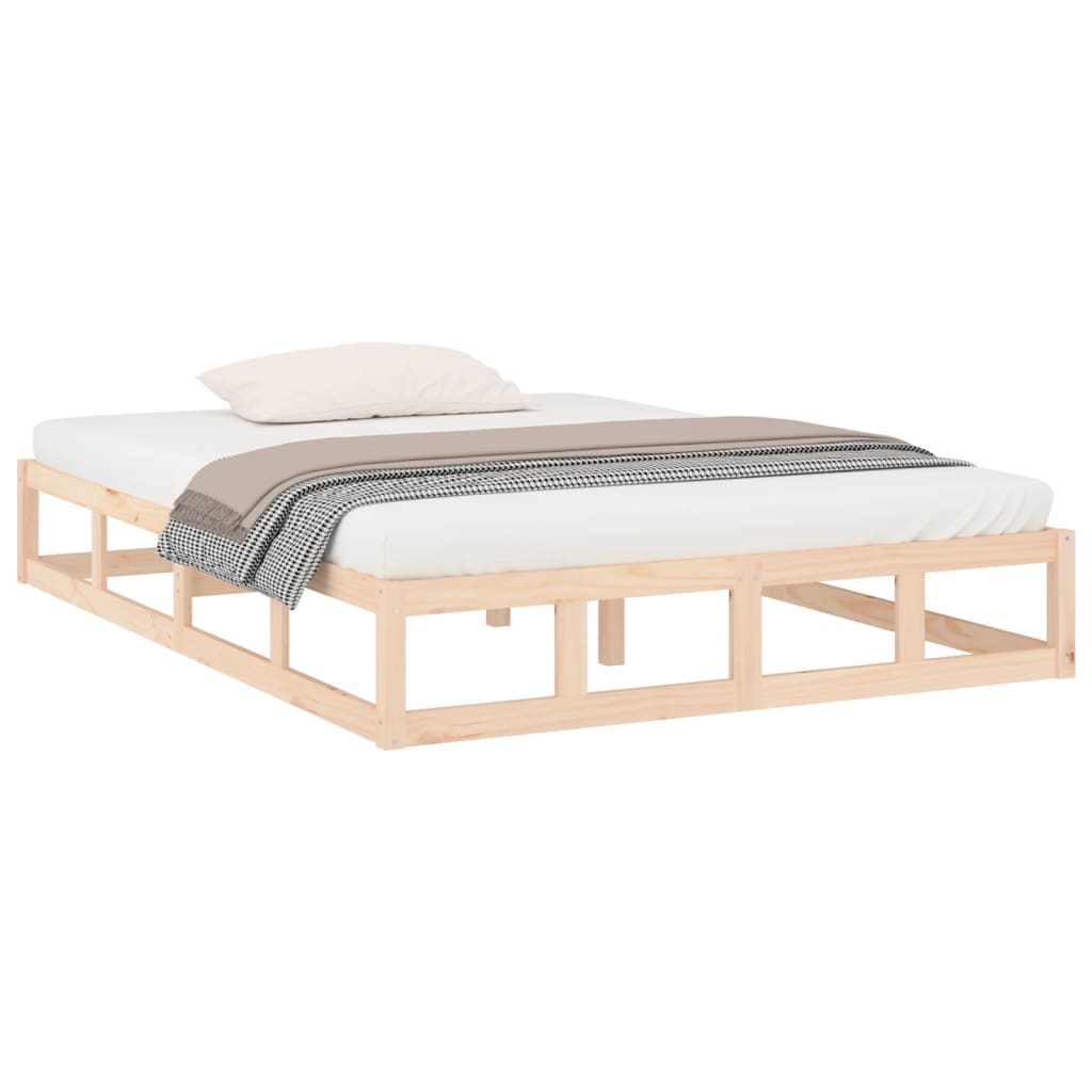 Bedframe massief hout 150x200 cm is nu te koop bij PeponiXL, paradijselijk wonen!
