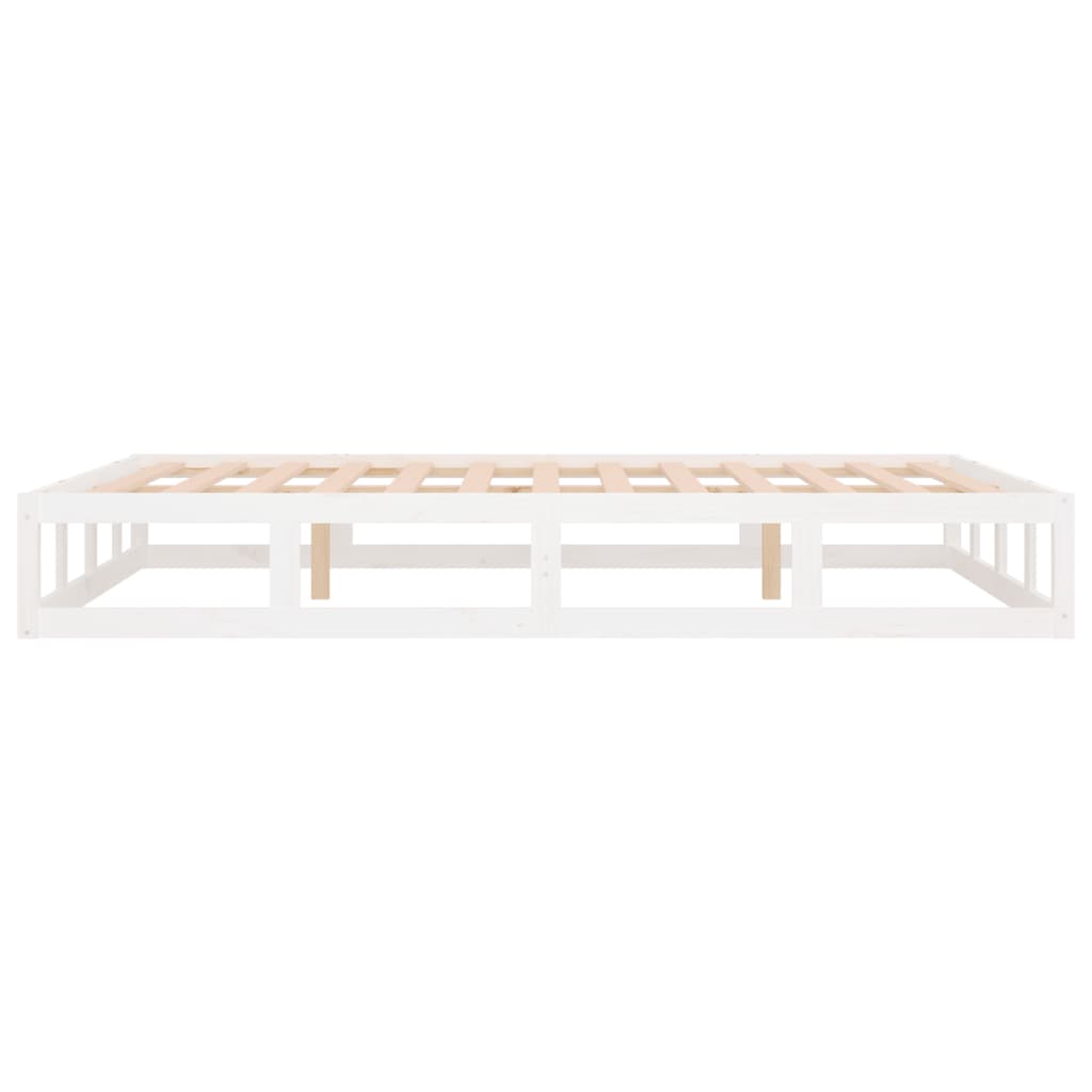 Bedframe massief hout wit 135x190 cm is nu te koop bij PeponiXL, paradijselijk wonen!