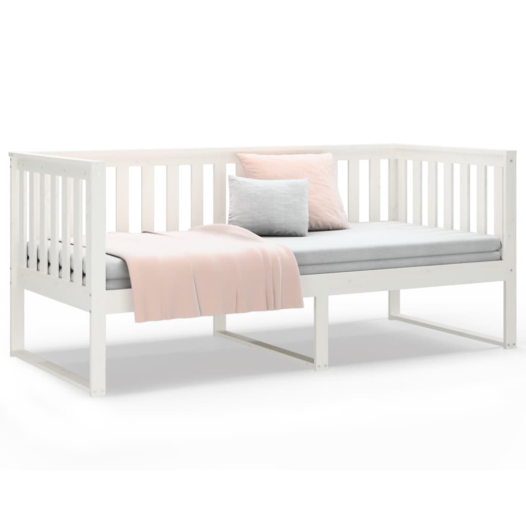 Slaapbank zonder matras 90x200 cm massief grenenhout wit is nu te koop bij PeponiXL, paradijselijk wonen!