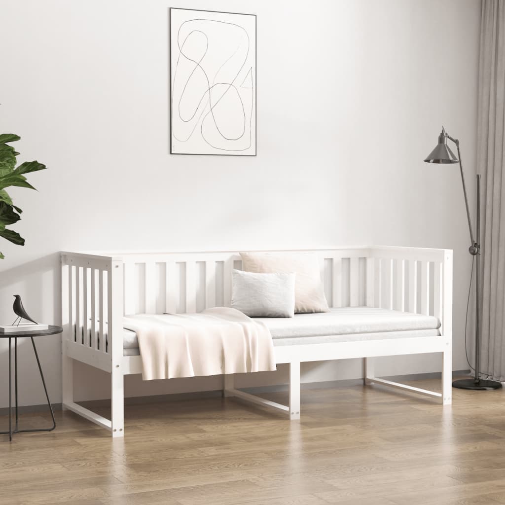 Slaapbank zonder matras 80x200 cm massief grenenhout wit is nu te koop bij PeponiXL, paradijselijk wonen!