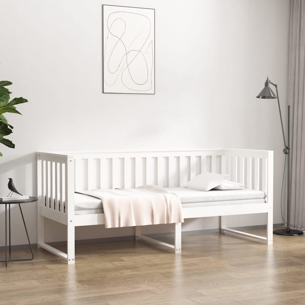 Slaapbank zonder matras 80x200 cm massief grenenhout wit is nu te koop bij PeponiXL, paradijselijk wonen!