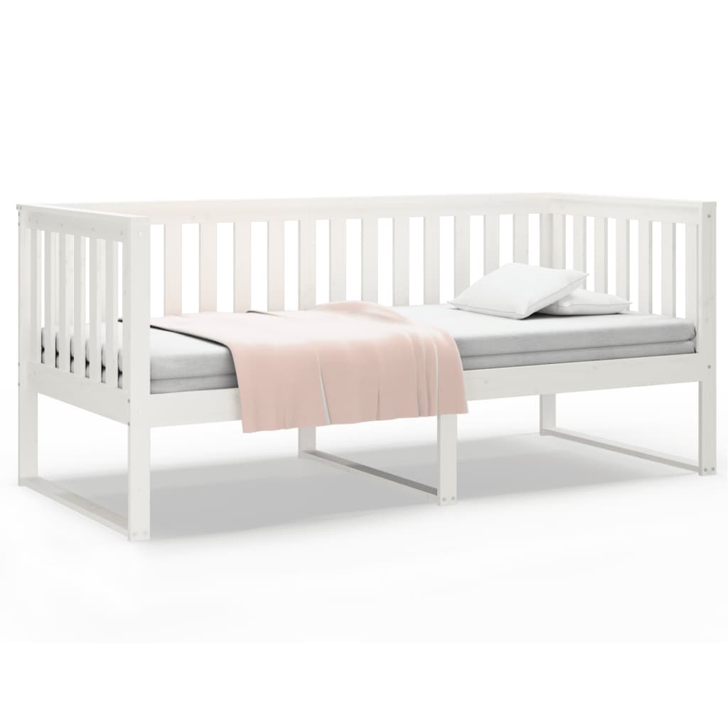 Slaapbank zonder matras 90x190 cm massief grenenhout wit is nu te koop bij PeponiXL, paradijselijk wonen!