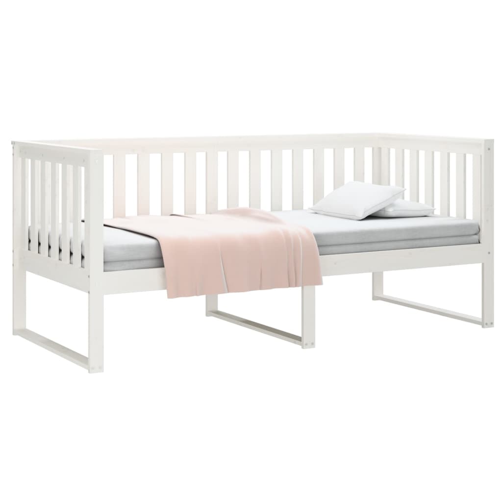 Slaapbank zonder matras 90x190 cm massief grenenhout wit is nu te koop bij PeponiXL, paradijselijk wonen!
