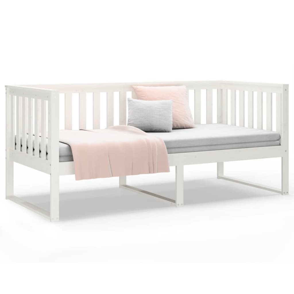 Slaapbank zonder matras 90x190 cm massief grenenhout wit is nu te koop bij PeponiXL, paradijselijk wonen!