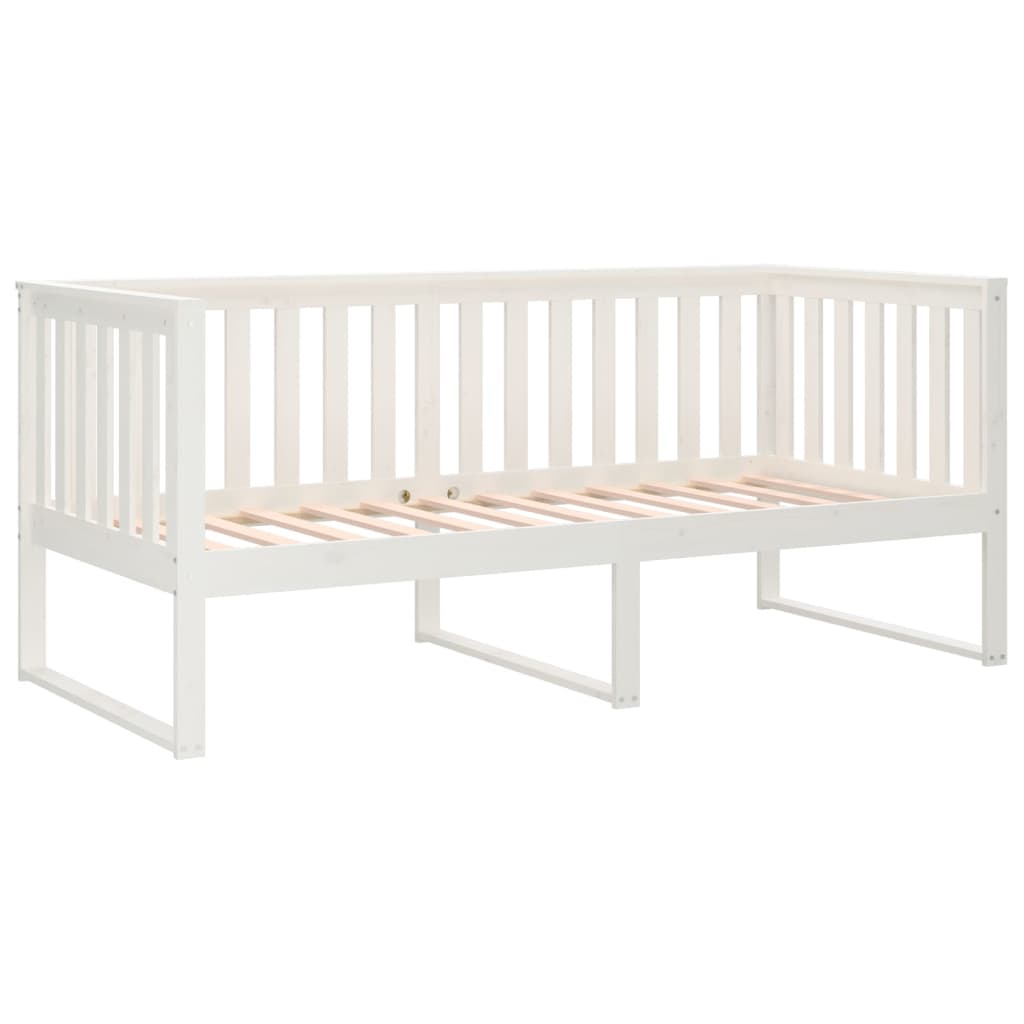 Slaapbank zonder matras 90x190 cm massief grenenhout wit is nu te koop bij PeponiXL, paradijselijk wonen!