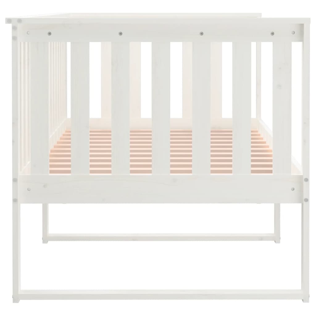Slaapbank zonder matras 90x190 cm massief grenenhout wit is nu te koop bij PeponiXL, paradijselijk wonen!