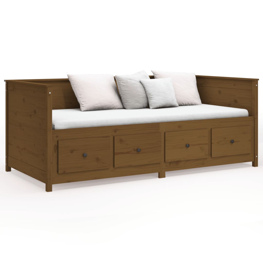 Slaapbank 90x200 cm massief grenenhout honingbruin is nu te koop bij PeponiXL, paradijselijk wonen!