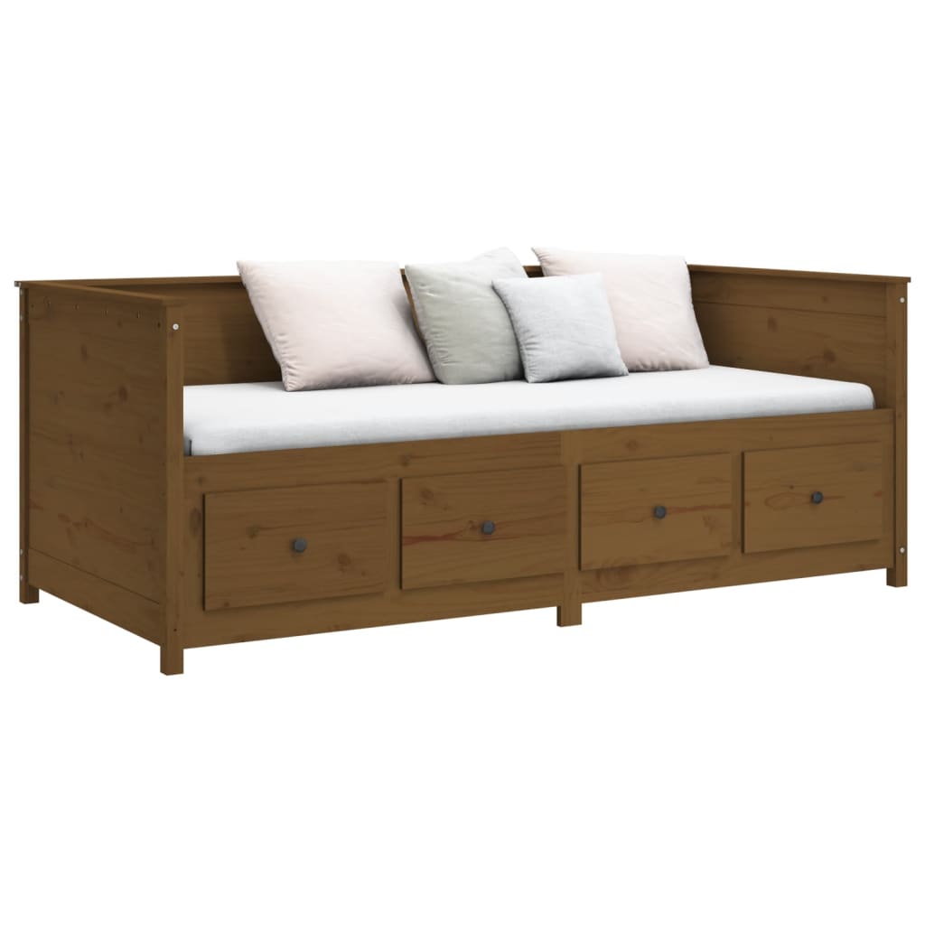 Slaapbank 90x200 cm massief grenenhout honingbruin is nu te koop bij PeponiXL, paradijselijk wonen!