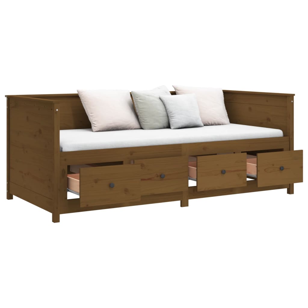 Slaapbank 90x200 cm massief grenenhout honingbruin is nu te koop bij PeponiXL, paradijselijk wonen!