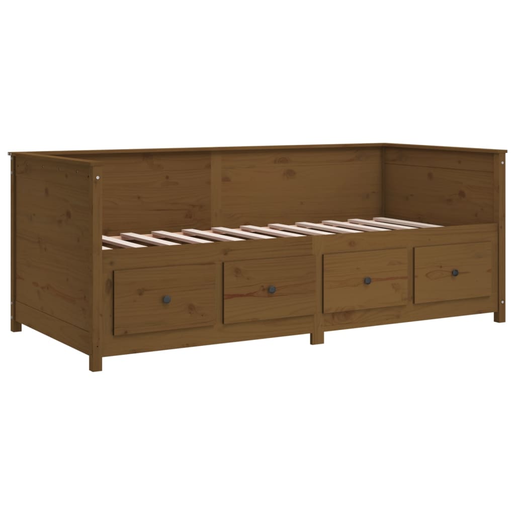 Slaapbank 90x200 cm massief grenenhout honingbruin is nu te koop bij PeponiXL, paradijselijk wonen!