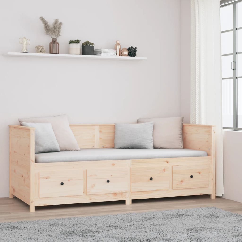 Slaapbank zonder matras 80x200 cm massief grenenhout is nu te koop bij PeponiXL, paradijselijk wonen!