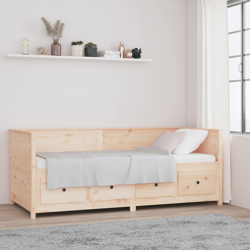 Slaapbank zonder matras 80x200 cm massief grenenhout is nu te koop bij PeponiXL, paradijselijk wonen!