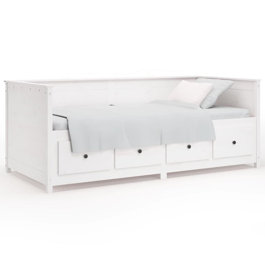 Slaapbank zonder matras 90x190 cm massief grenenhout wit is nu te koop bij PeponiXL, paradijselijk wonen!