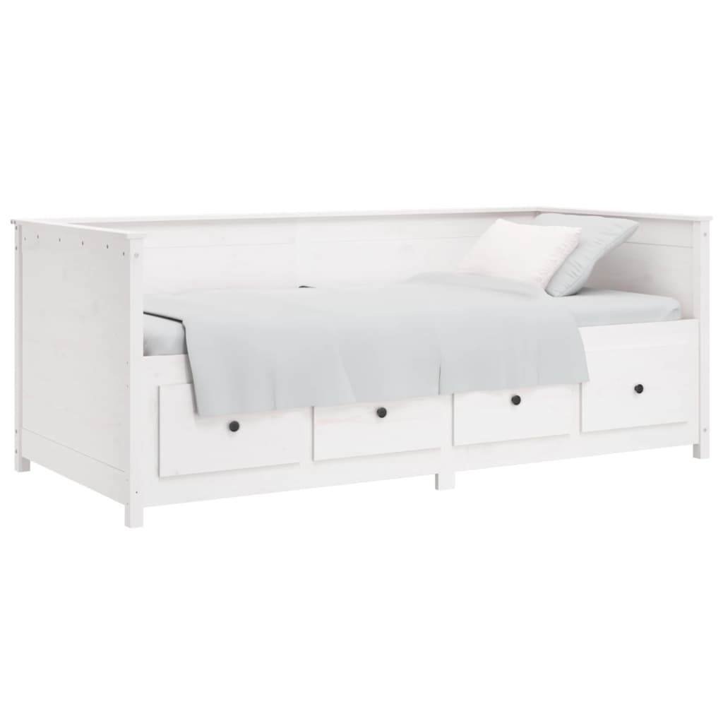 Slaapbank zonder matras 90x190 cm massief grenenhout wit is nu te koop bij PeponiXL, paradijselijk wonen!