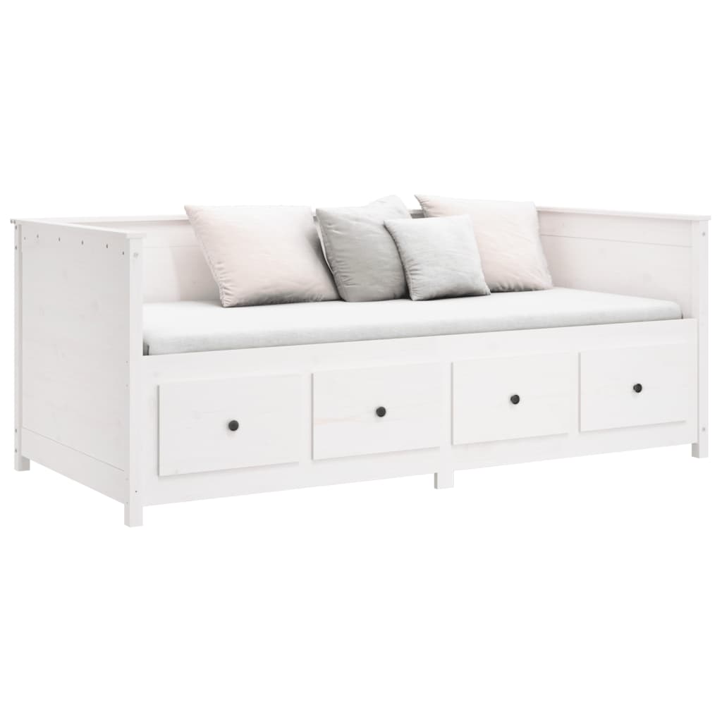 Slaapbank zonder matras 90x190 cm massief grenenhout wit is nu te koop bij PeponiXL, paradijselijk wonen!